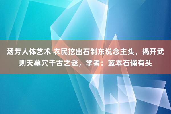 汤芳人体艺术 农民挖出石制东说念主头，揭开武则天墓穴千古之谜，学者：蓝本石俑有头