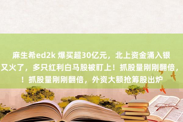 麻生希ed2k 爆买超30亿元，北上资金涌入银行板块！高股息财富又火了，多只红利白马股被盯上！抓股量刚刚翻倍，外资大额抢筹股出炉