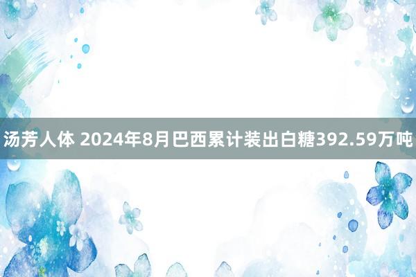 汤芳人体 2024年8月巴西累计装出白糖392.59万吨