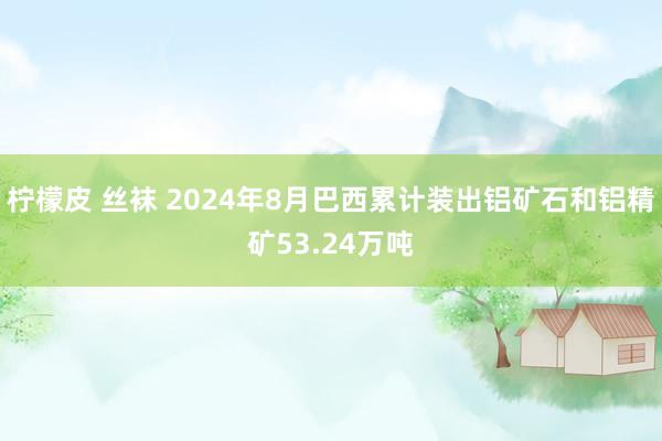 柠檬皮 丝袜 2024年8月巴西累计装出铝矿石和铝精矿53.24万吨