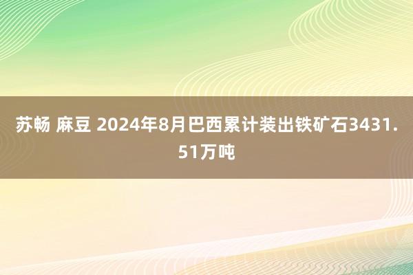 苏畅 麻豆 2024年8月巴西累计装出铁矿石3431.51万吨